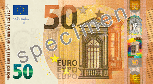 Billet de 50 euro — Deuxième série « Europa » (depuis 2013) — recto